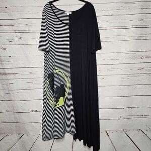 LUUKAA Seraphine Printed Striped Jersey Dress